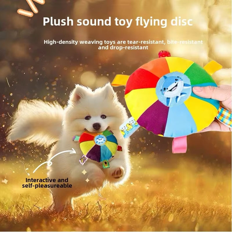 6PCS Rainbow Plush Flying Sauc - Flying Disc Dog Training Toy 评论和价格