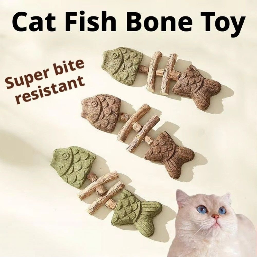 Fish Bone Shape Cat Molar Stic - Teeth Cleaning Dog Chew Bone 评论和价格
