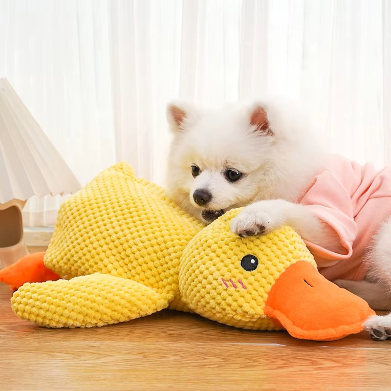 Plush Duck Dog Toy Bite Resist - Indestructible Dog Chew Toy 评论和价格