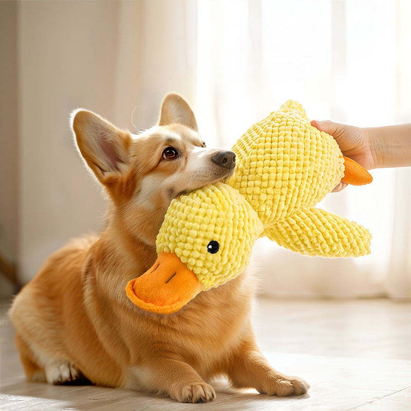 Plush Duck Dog Toy Bite Resist - Indestructible Dog Chew Toy 评论和价格