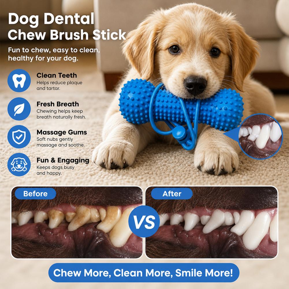 Dog Teething Dental Chew Stick - Teeth Cleaning Dog Chew Bone 评论和价格