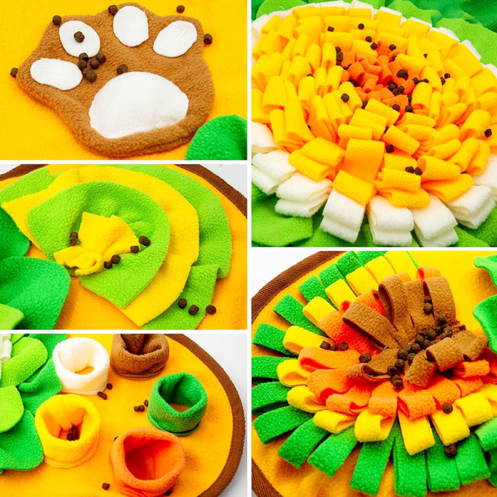 Dog Snuffle Mat Bone Design Pe - Dog Puzzle Feeder Toy 评论和价格